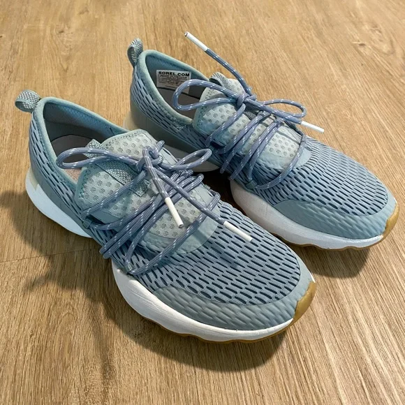 Sorel Women's Kinetic Impact Lace Shoe | Size 7 | Crushed Blue / White - Picture 1 of 10